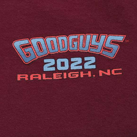 Goodguys Casual Graphic Short Sleeve T Shirt Adult Mens Size Medium M Maroon - Picture 4 of 8